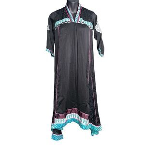 Beautiful UNIQUE Junaid Jamshed Women black and multicolored Pakistani Indian Qa